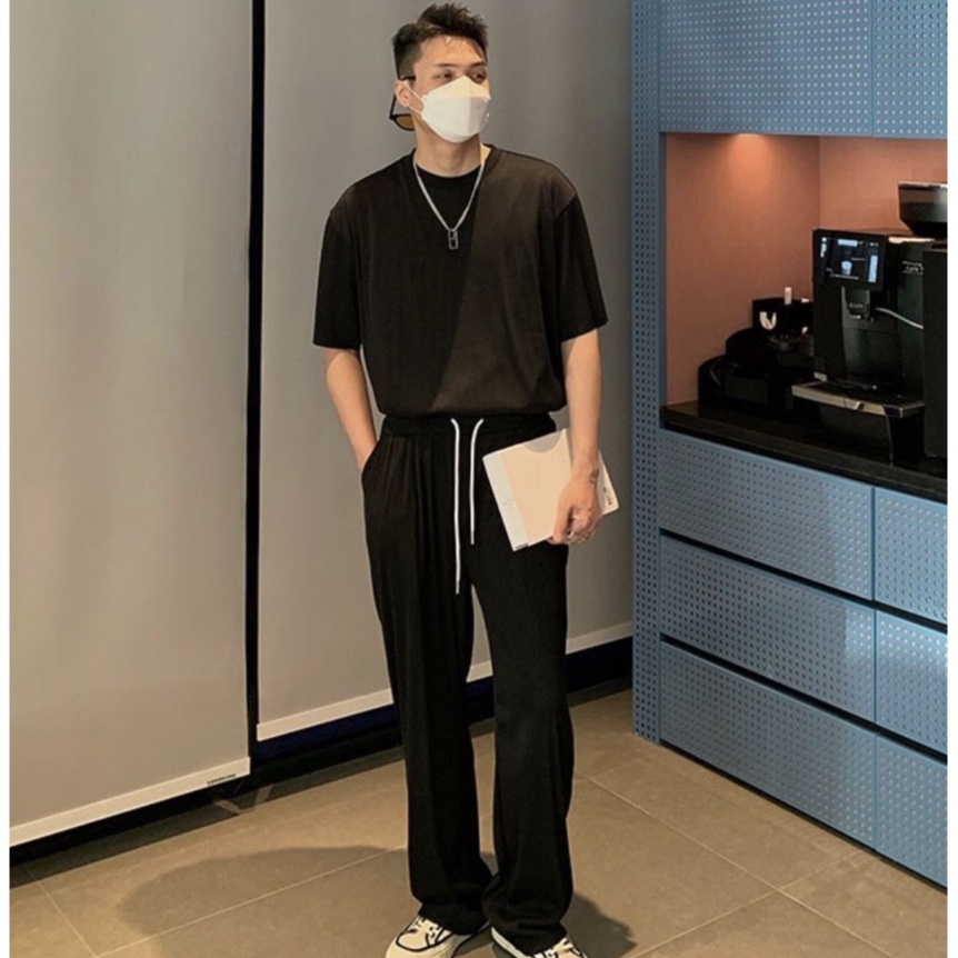 Bộ Thun Cotton Xếp LY Thu Đông Nam Nữ Quần Áo Unisex Vải Siêu Co Giãn Hot Trend 2022
