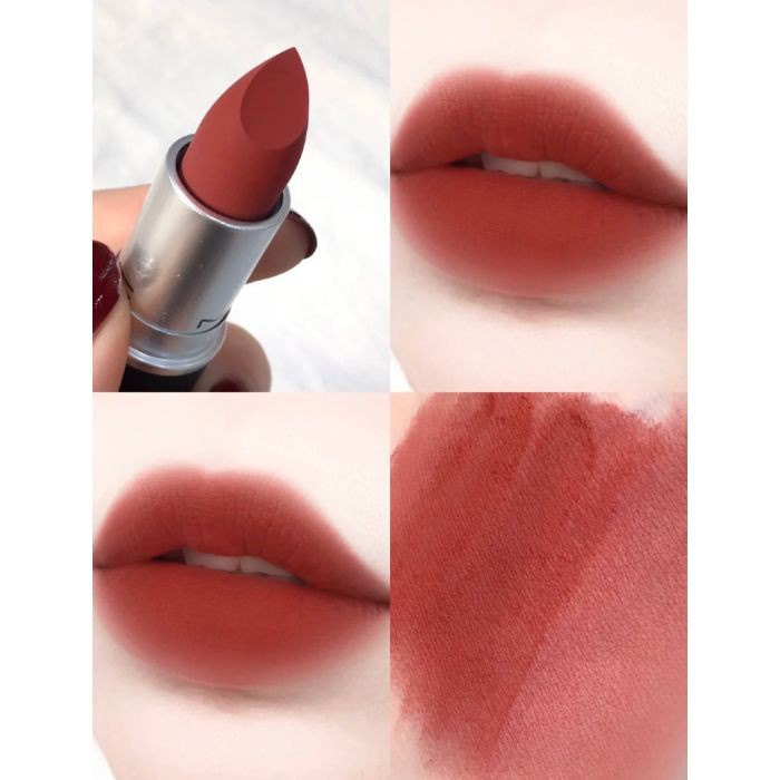 Son MAC Devoted To Chili 316 Màu Đỏ Gạch siêu hotson Mac Powder Kiss Lipstick chính hãng date xa