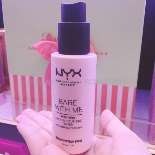 KEM CHỐNG NẮNG, DƯỠNG ẨM, LÓT TRANG ĐIỂM HẰNG NGÀY NYX BARE WITH ME SUNSCREEN DAILY MOISTURIZING PRIMER 75ML - 9637