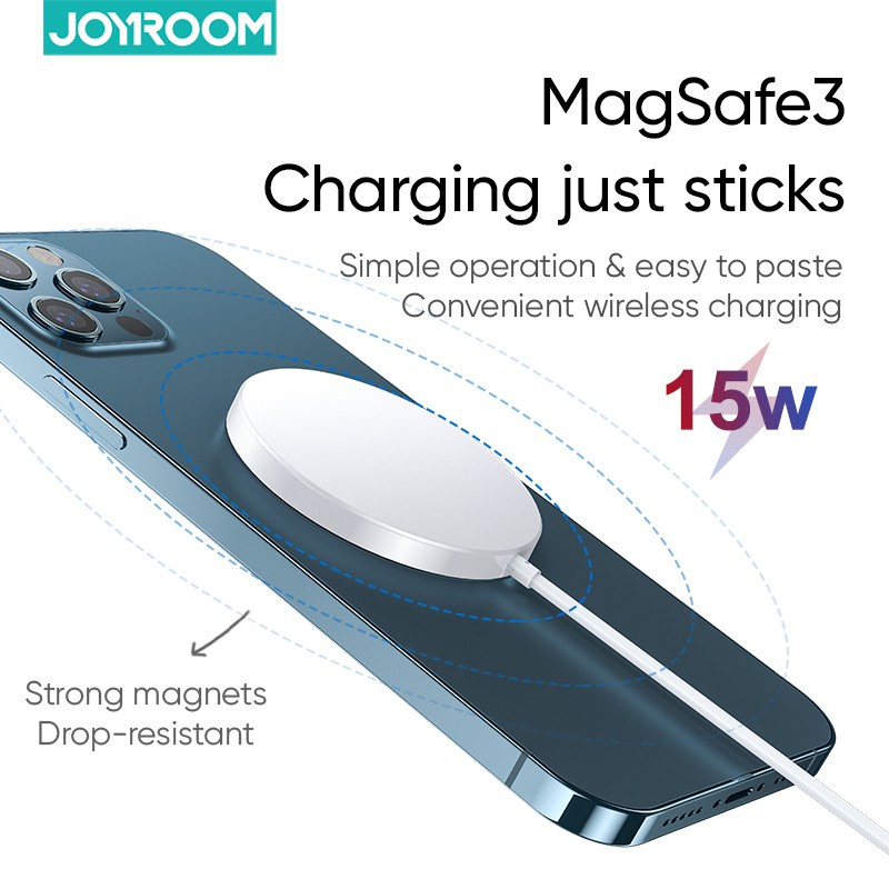 Joyroom 15W Magsafe Bộ sạc không dây từ tính  cho Iphone 12 Mini, Pro Max Fast Charge Pad cho Samsung S20 S10 S9 Note / Huawei