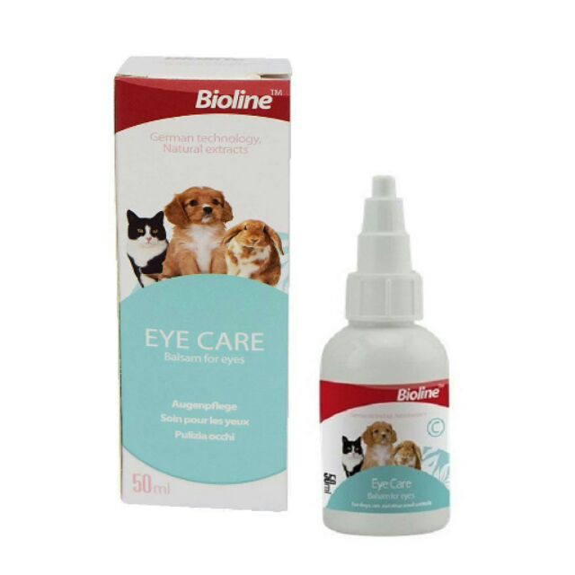 Nước nhỏ mắt vệ sinh cho chó mèo Eye Care Bioline 50ml