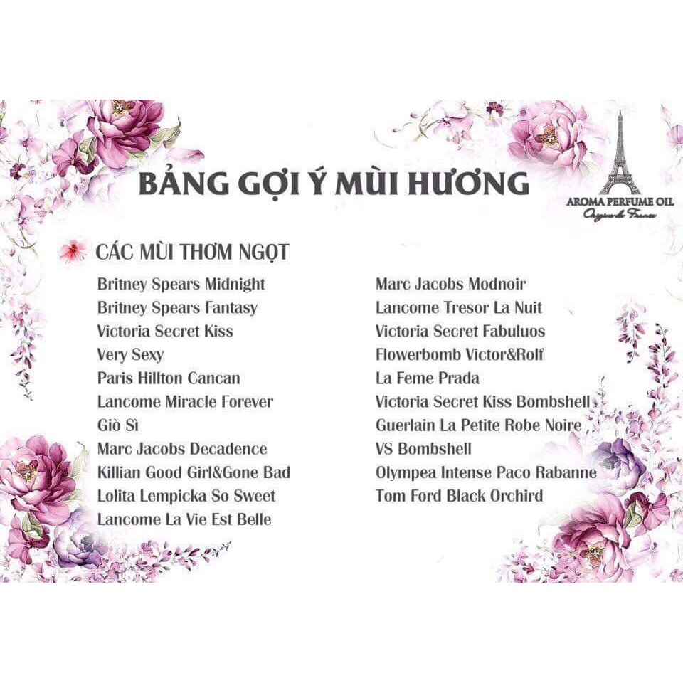 Tinh Dầu Nước Hoa Pháp Amanda Mẫu Thử Vial 1.5ml Các Hãng, Sang Trọng , Ngọt Ngào , Quyến Rũ | Thế Giới Skin Care