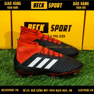 Giày Bóng Đá TQ Predator 18.1 Đen Cổ Đỏ FG