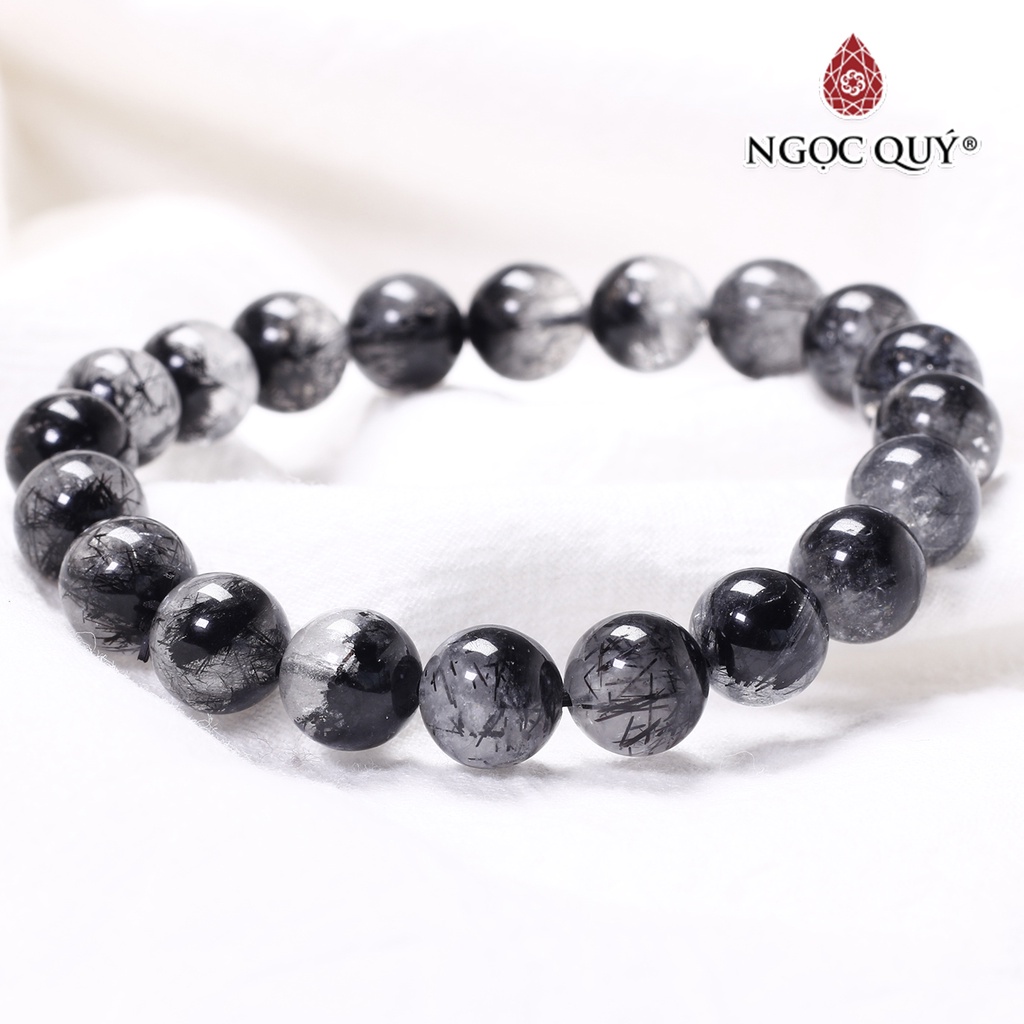 Vòng tay đá TA ưu linh tóc đen - Ngọc Quý