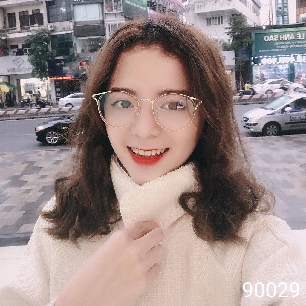 Gọng kính cận mắt mèo Liup eyewear chất liệu kim loại phù hợp nhiều khuôn mặt 90029