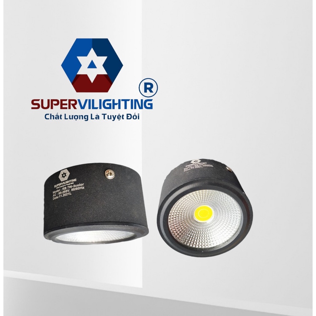 Đèn bơ SuperVilighting, MS Bơ-7-11, Công suất 7w-11w, AC220V, trang trí trần nhà, lấy sáng shop, quán. Bảo hành 24 tháng
