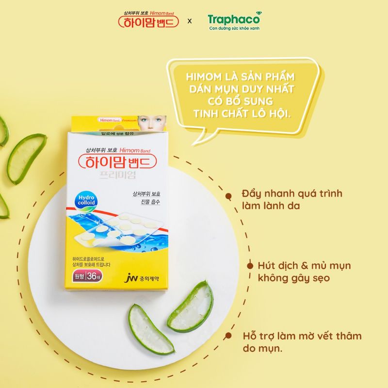 Miếng dán mụn HIMOM BAND hộp 36 miếng