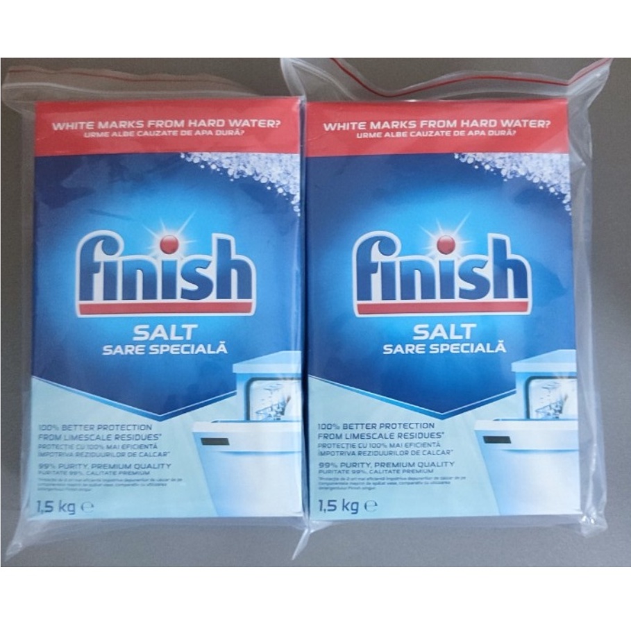 Combo gel rửa bát Finish Classic 1,5 lít + Bóng finish 800ml + Muối Finish1,5kg - Chính Hãng.