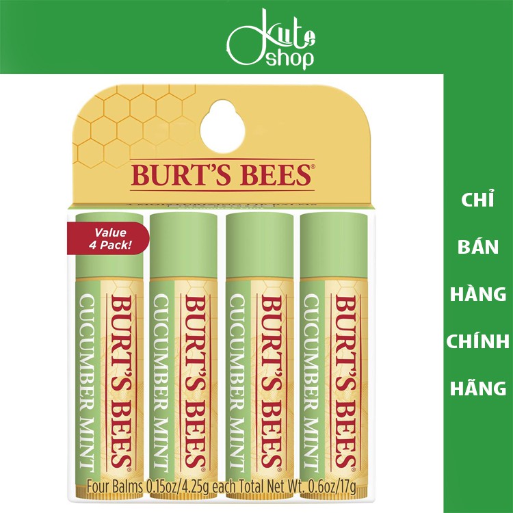 {US} Son dưỡng môi Burt’s Bee Moisturizing Lip Balm 4,25g