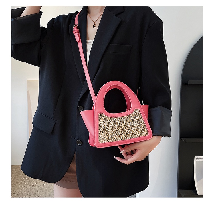 Túi Xách Đeo Vai Đan Cói Hình Vuông Thời Trang Mùa Hè 2022 Cho Nữ