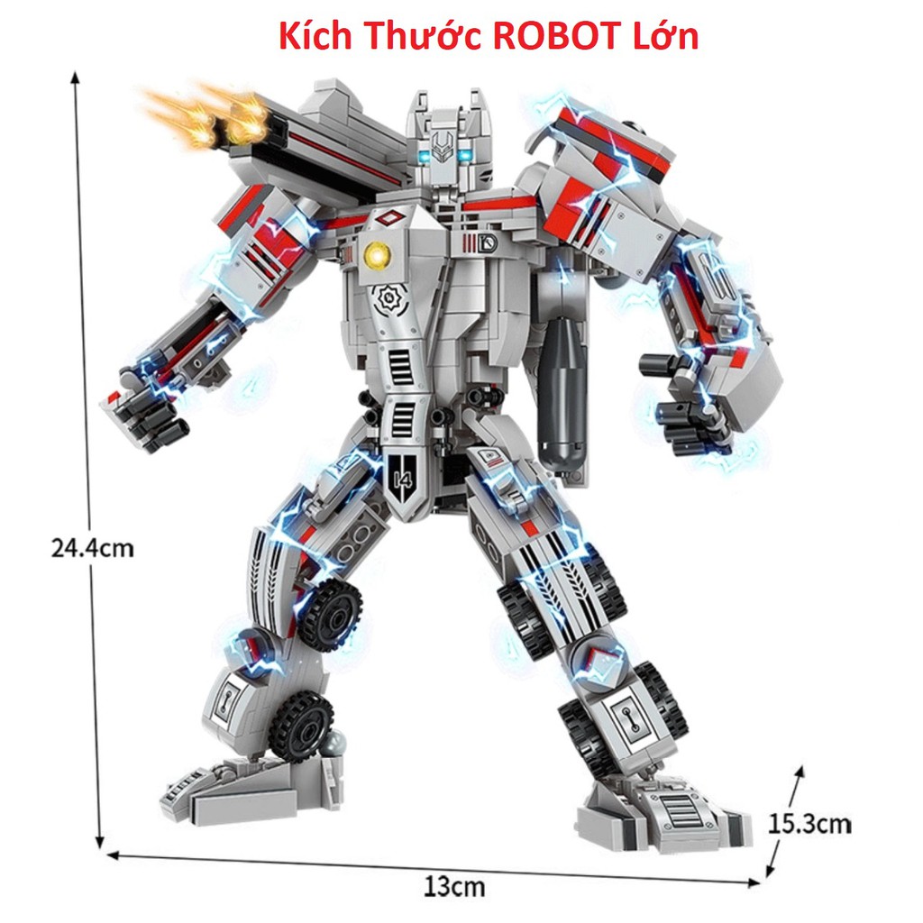 [1136 CHI TIẾT - 26 Tạo Hình] Bộ Đồ Chơi Lắp ghép Tàu Chiến Thuyền, Lắp Ráp Xe OTO, Robot Chiến Đấu - Siêu Ngầu