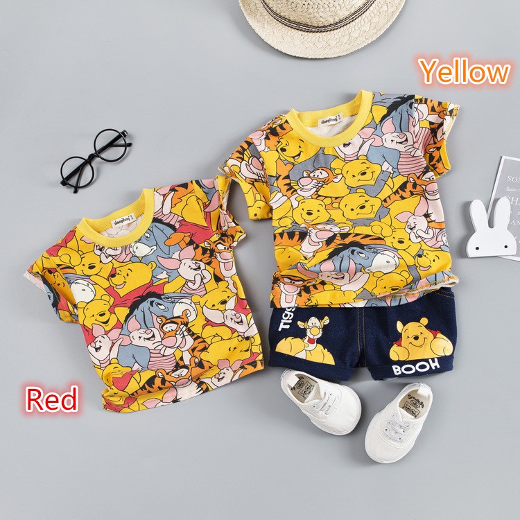 Set quần áo in họa tiết hoạt hình xinh xắn dành cho bé