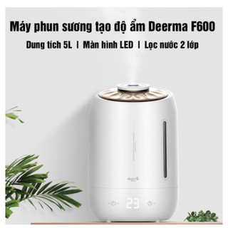 Máy Phun Sương Tạo Ẩm Không Khí F600 Dung Tích 5L Màn Hình Cảm Ứng Hẹn Giờ, 3 Chế Độ Phun Sương
