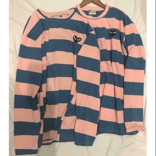 Áo sweater hồng thêu trái tim unisex big size
