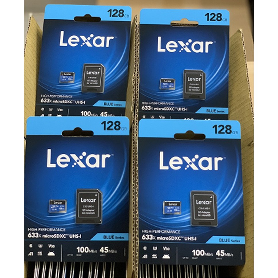 Thẻ nhớ MciroSD LEXAR 128GB Chuẩn U3 Class 10 Chính hãng -Thích hợp lắp cho Camera Kbone H21P H21W B21 Ezviz C6N A22EP