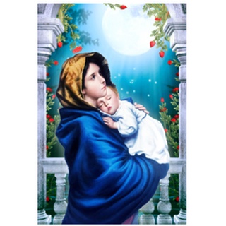 Tranh gắn đá đính kín toàn bộ Đức Mẹ Maria