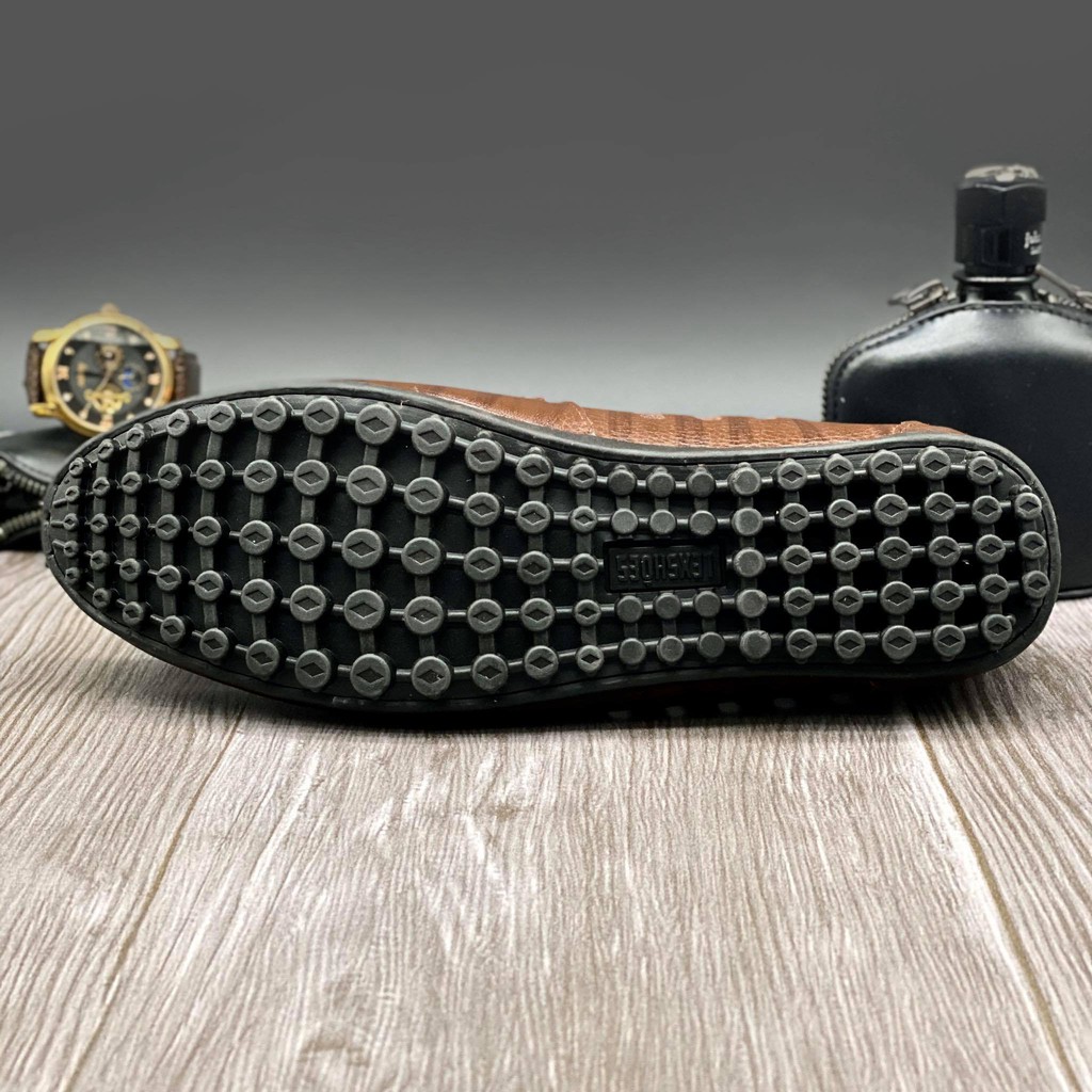 Giày lười nam LEXSHOES giày da bò LS05 cao cấp bảo hành 1 năm