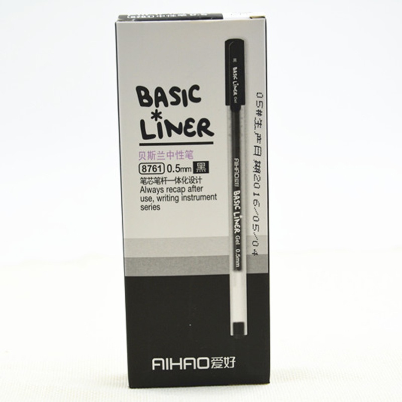 12 cái Bút bi lăn lót cơ bản để viết chữ ký Bút bi 0,5mm 3 màu bút mực gel Dụng cụ văn phòng Đồ dùng học tập