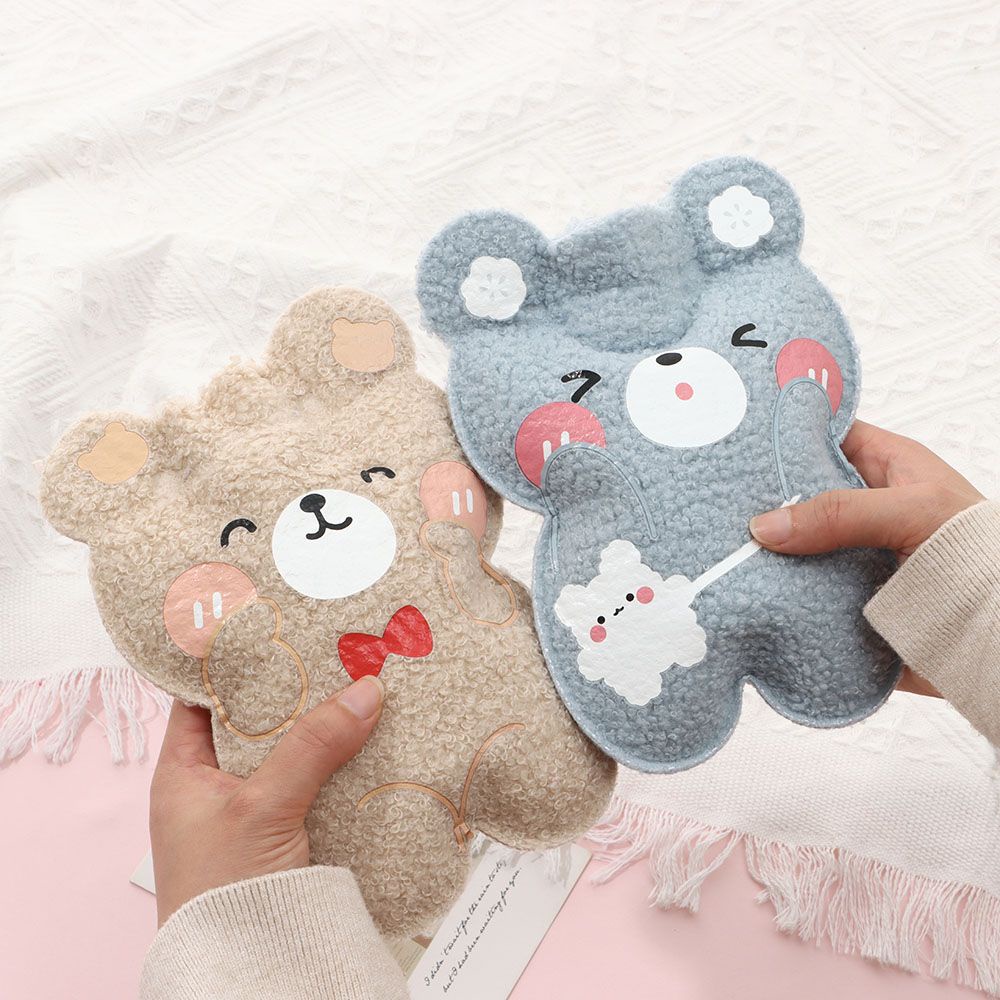 Bình Đựng Nước Nóng Giữ Ấm Họa Tiết Hoạt Hình Dễ Thương