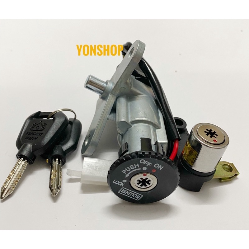 Bộ Ổ Khoá Xe Mio Nhỏ Chìa 6 - 8 Cạnh Chống Trộm Cao Cấp Chính Hãng VƯƠNG NIỆM