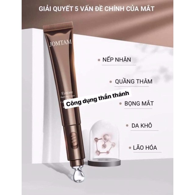 Kem dưỡng mắt và massage Cải Thiện Lão Hóa, Mắt Thâm, bọng mắt chiết xuất trứng cá JOMTAM - Sarah Beaute MP09