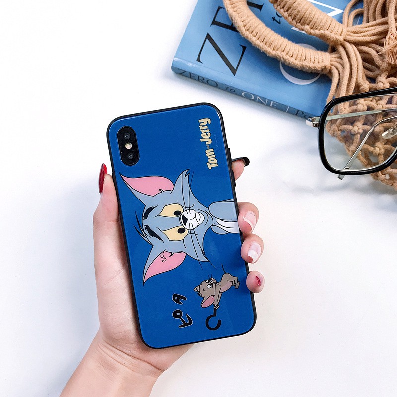 [Mã ELORDER5 giảm 10K đơn 20K] ốp iphone lưng gương hoạt hình mèo chuột tom k174