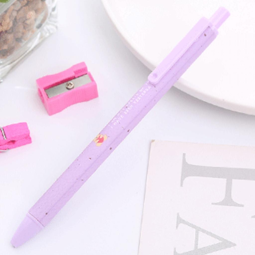 Bút Bi Bấm Gel EDUSKY Màu Sắc Sang Trọng Trang Trí Họa Tiết Mocha Gấu Dễ Thương Cho Văn Phòng