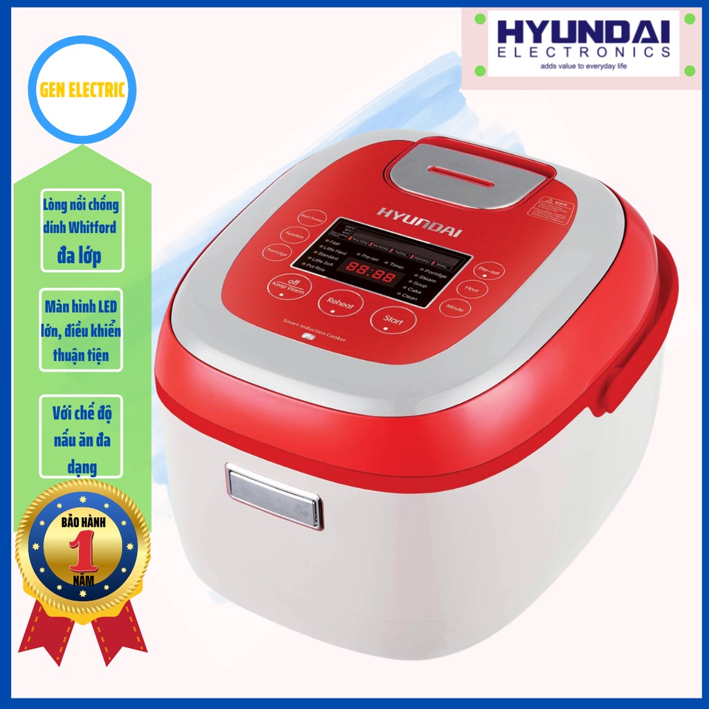 Nồi cơm điện cao tần HYUNDAI HDE 2202W- Công nghệ IH- Cảm ứng điện từ.
