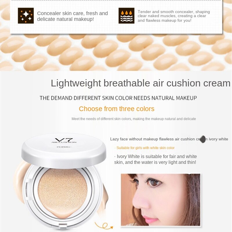 Lazy Su Yan Flawless Cushion BB Cream Natural Color Ivory White 15g