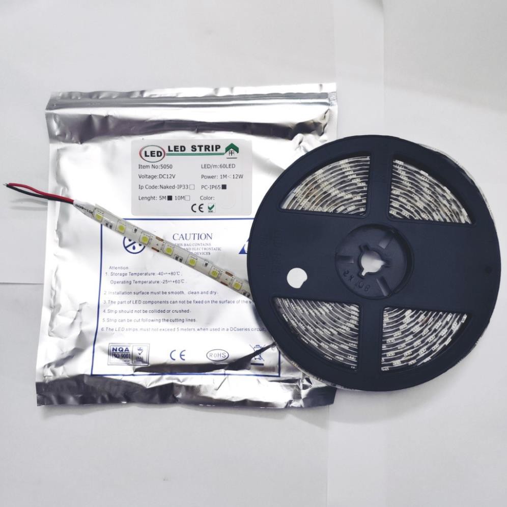 LED dây nhấp nháy cuộn 10m, phủ silicon chống nước IP65, 1 mặt dán, hàng loại cao cấp loại 1
