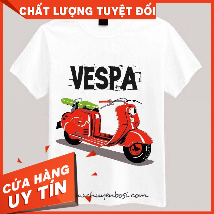 ÁO THUN UNISEX VESPA ĐỎAT-001