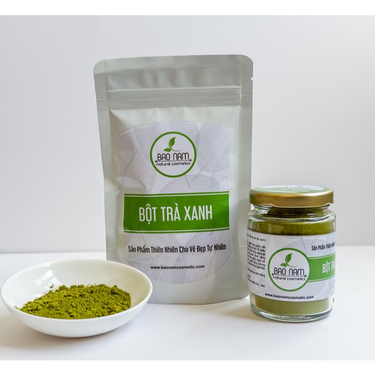 Bột Trà Xanh Tẩy Tế Bào Chết 100g + Tặng bộ đắp mặt nạ inox - Bảo Nam | BigBuy360 - bigbuy360.vn