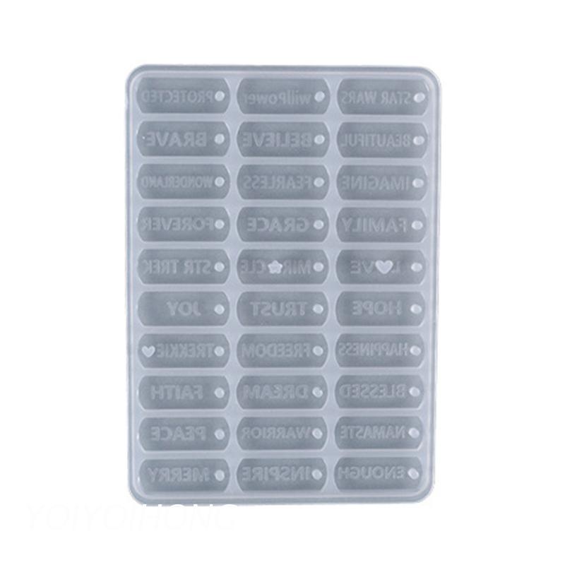 Khuôn Silicone Làm Mặt Dây Chuyền Hình Chữ Tiếng Anh