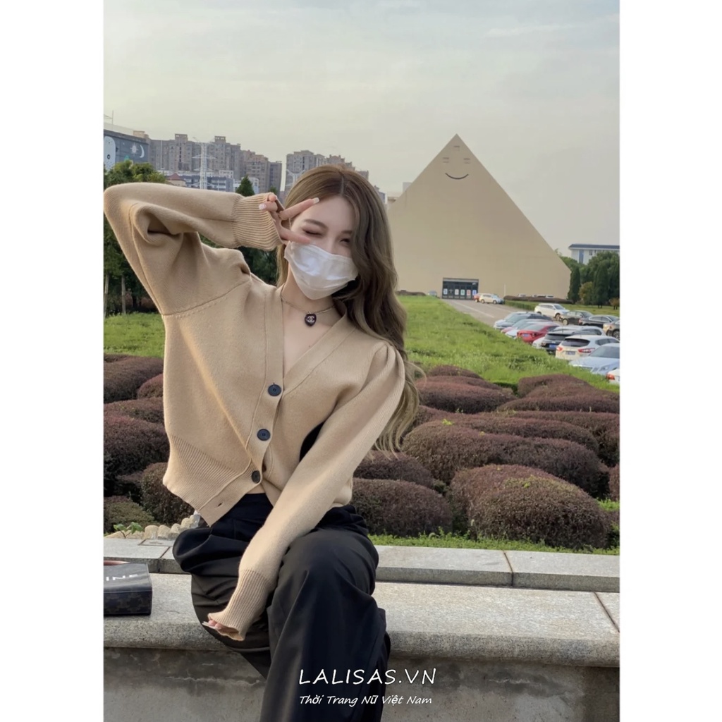 Áo Len Tay Dài Cổ Chữ V Thời Trang Phong Cách Hàn Quốc Cho Nữ