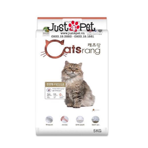 catsrang thức ăn khô gói ckia zip bạc 1kg