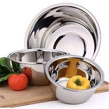 [Hàng Nhật] Bộ Thau Inox 5 Món Dùng Rửa Rau Củ Quả, Thau Trộn Salad Dày Dặn Siêu Tiện Dụng Cho Nhà Bếp Size Từ 14-24cm