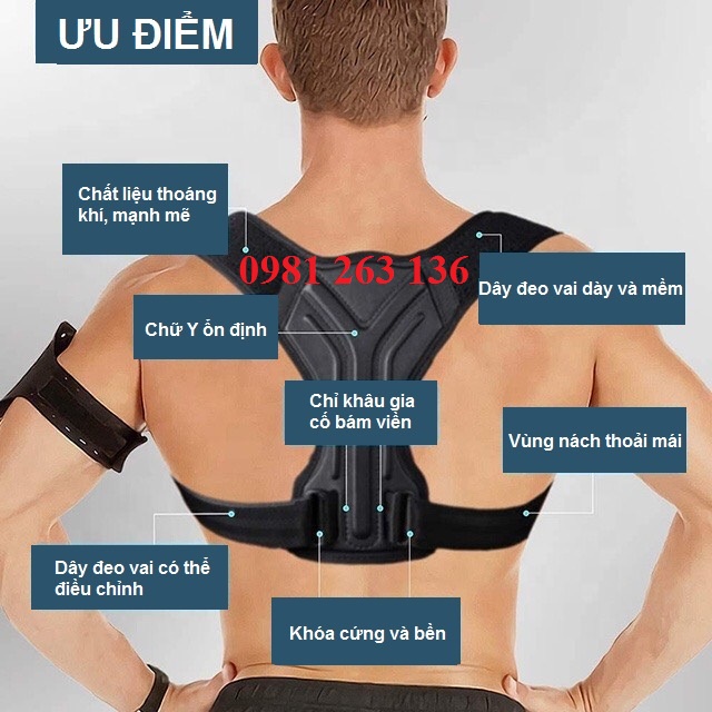 Đai chống gù lưng POSTURE CORRECTOR BELT cao cấp thế hệ mới cho nam và nữ