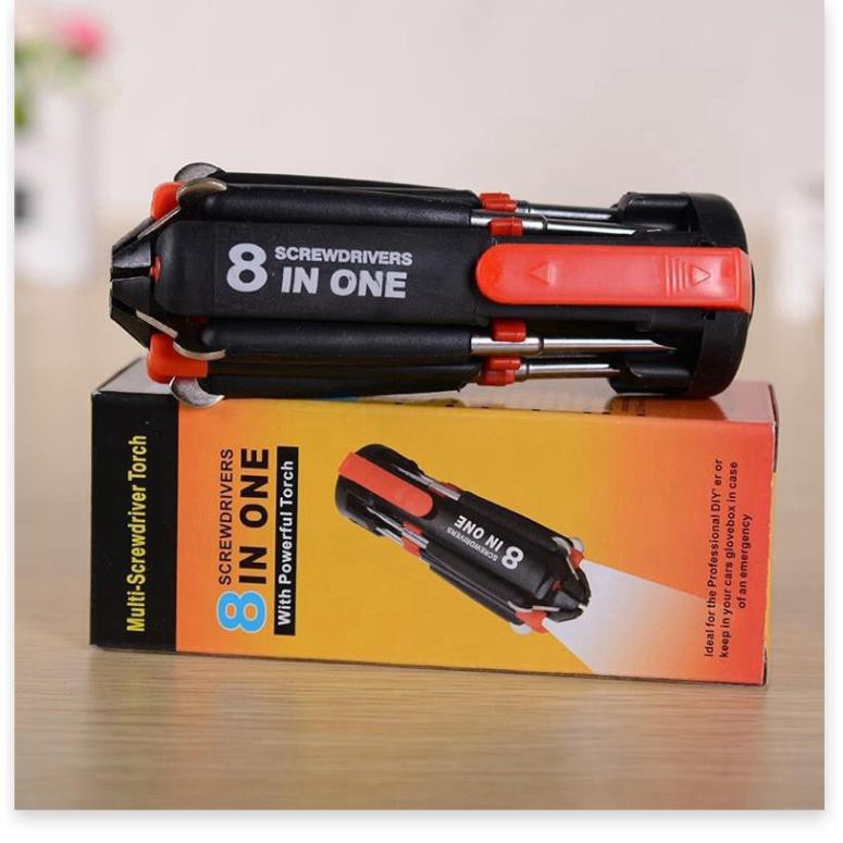 Bộ ốc vít 🔖1 ĐỔI 1 🔖 Bộ vặn ốc vít đa năng 8 in 1 đa năng, các đầu vít được làm bằng thép không gỉ 3206
