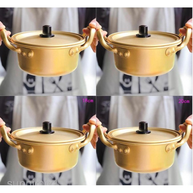 Bộ Nồi Nhôm Nấu Mỳ Phong Cách Hàn Quốc các size 14cm/16cm/18cm/20cm