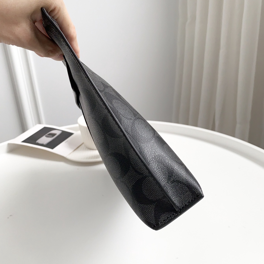 Clutch nam chính hãng COACH / Túi công sở sọc xanh / F38588