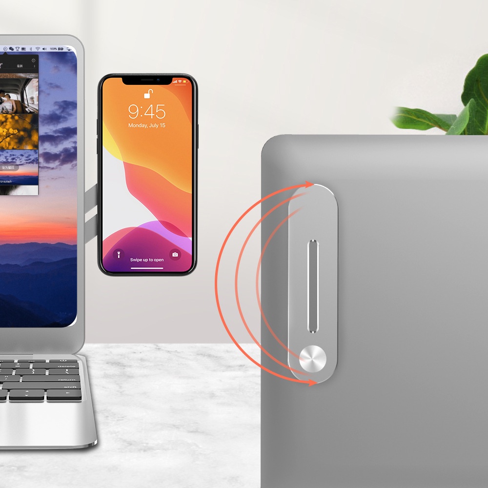 Giá Đỡ Laptop Bằng Hợp Kim Nhôm Từ Tính Cho iPhone Xiaomi Hỗ Trợ Macbook Air Notebook