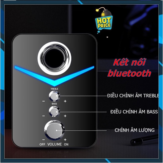 loa vi tính bluetooth ⚡ FREE SHIP ⚡ loa may tính bluetooth Để Bàn Bass Cực mạnh Có LED Thiết Kế Nhỏ Gọn