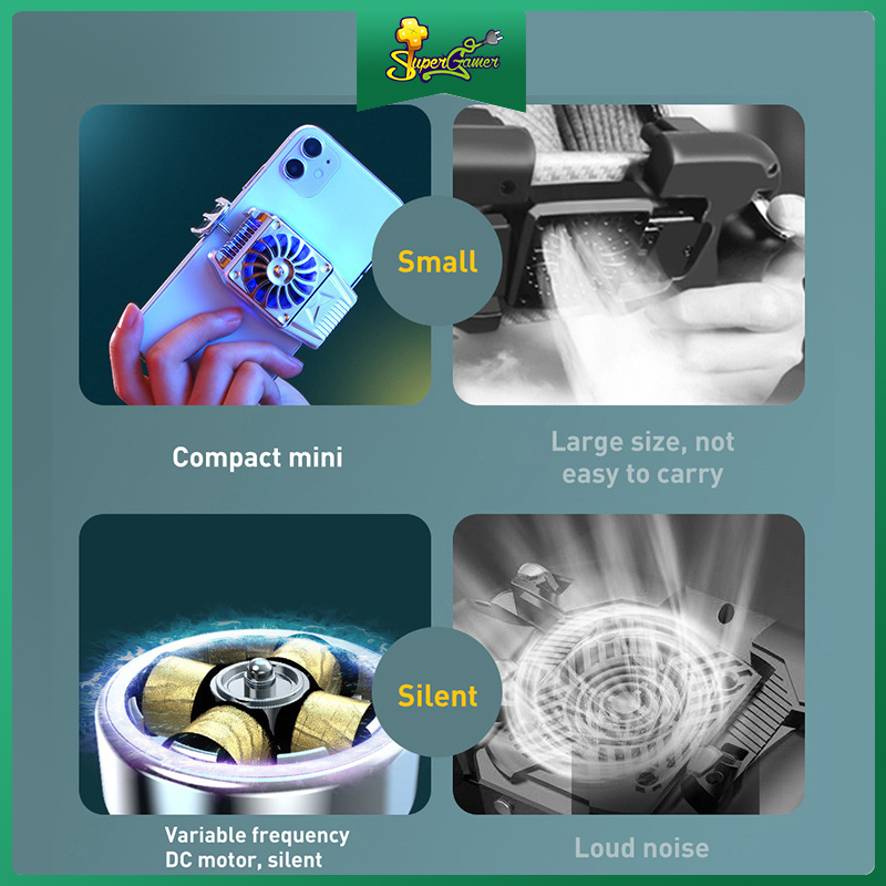 Quạt Tản Nhiệt H15 Dành Cho Điện Thoại 4 Inch - 6.7inches | BigBuy360 - bigbuy360.vn