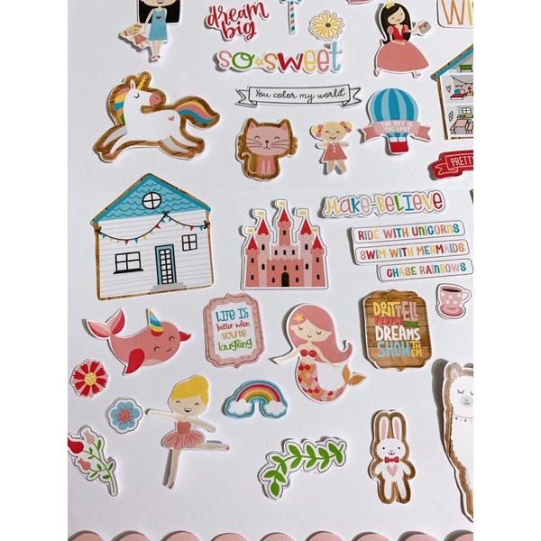 Sticker all girl cắt sẵn trang trí Love box,scrapbook và khung ảnh nổi