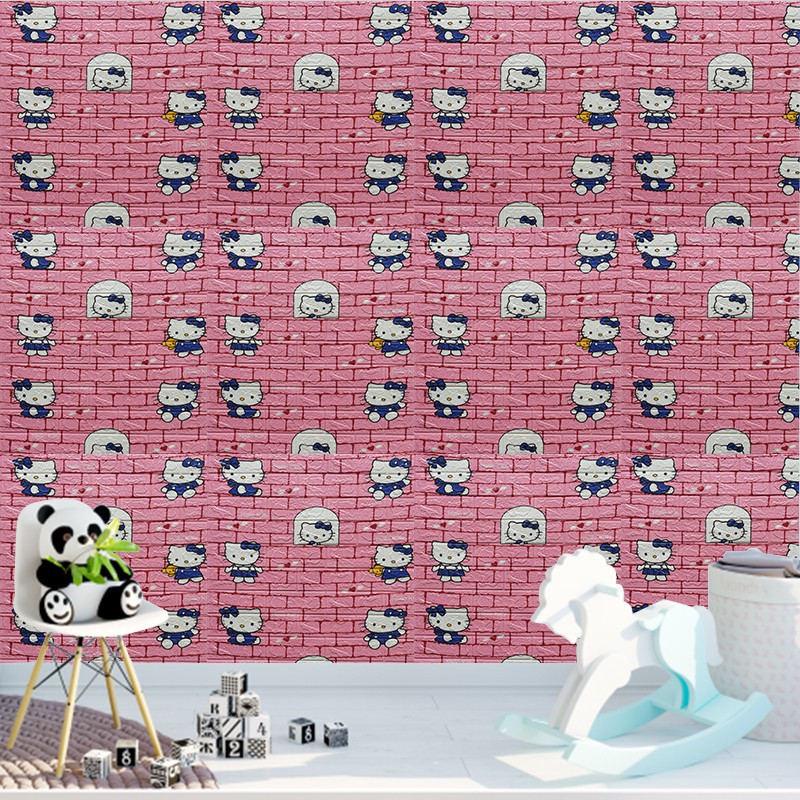Xốp dán tường vân gạch 3D loại 1 nhiều họa tiết tùy chọn trang trí nhà cửa