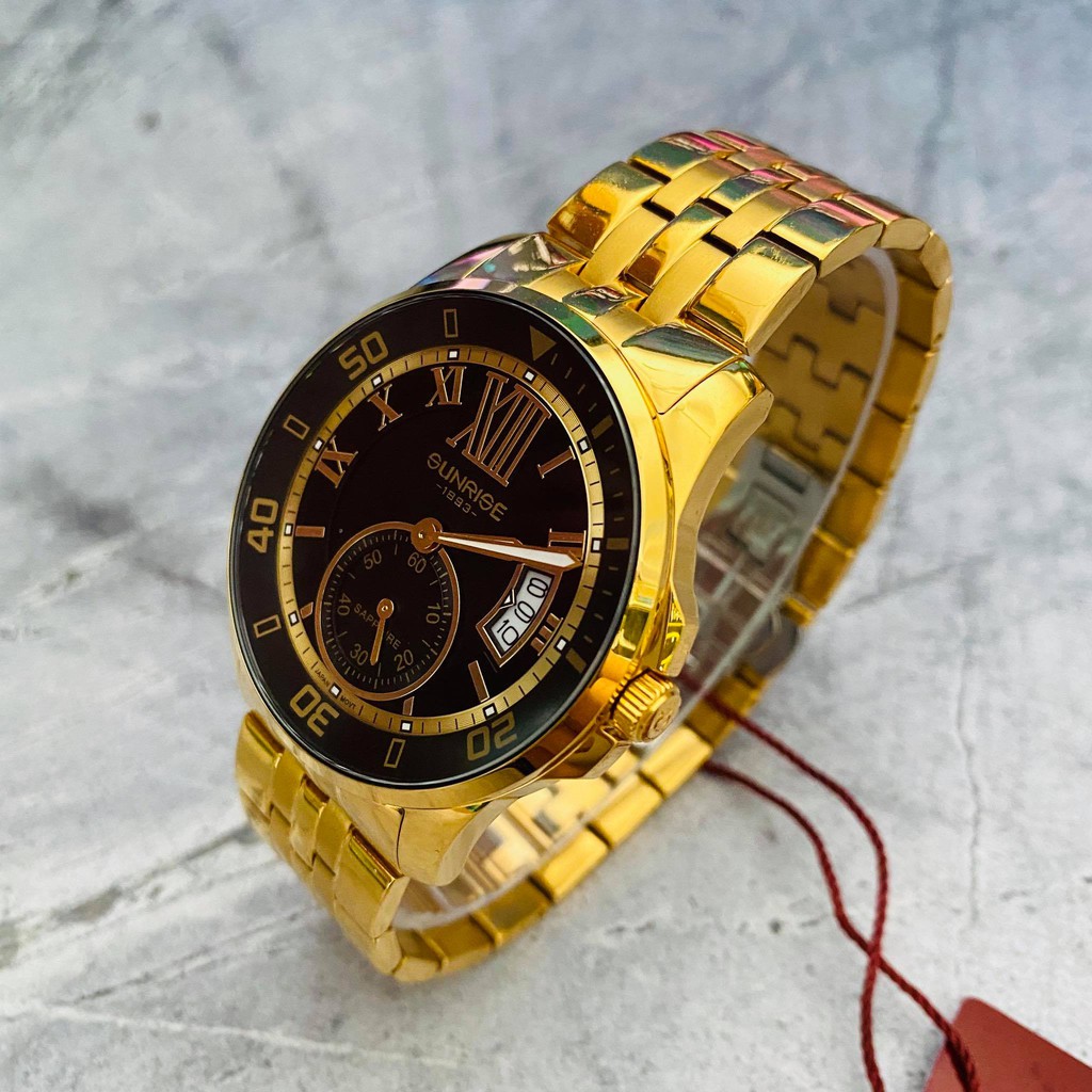 Đồng hồ Sunrise nam chính hãng Nhật Bản M1245.SA.G.D - kính saphire chống trầy - chố