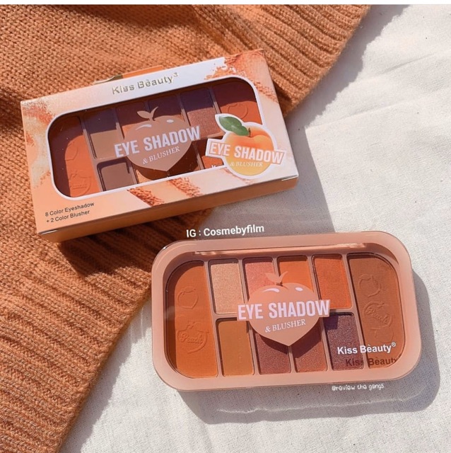 Set Trang Điểm Kiss Beauty Gồm 8 Ô Phấn Mắt + 2 Ô Phấn Má Tiện Dụng | BigBuy360 - bigbuy360.vn