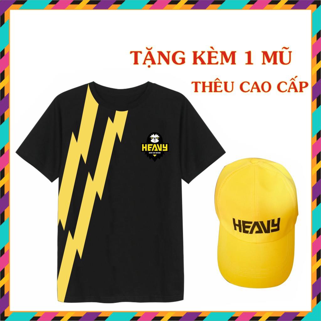 RẺ VÔ ĐICH- Áo Free Fire [Tặng Mũ Free Fire] Màu Đen In 3D Đội Tuyển HEAVY