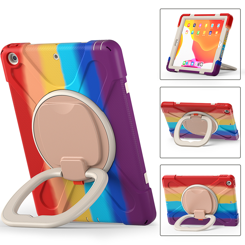 Ốp Lưng Silicone Chống Sốc Xoay 360 Độ Cho Ipad Gen 7 8 10.2 Inch