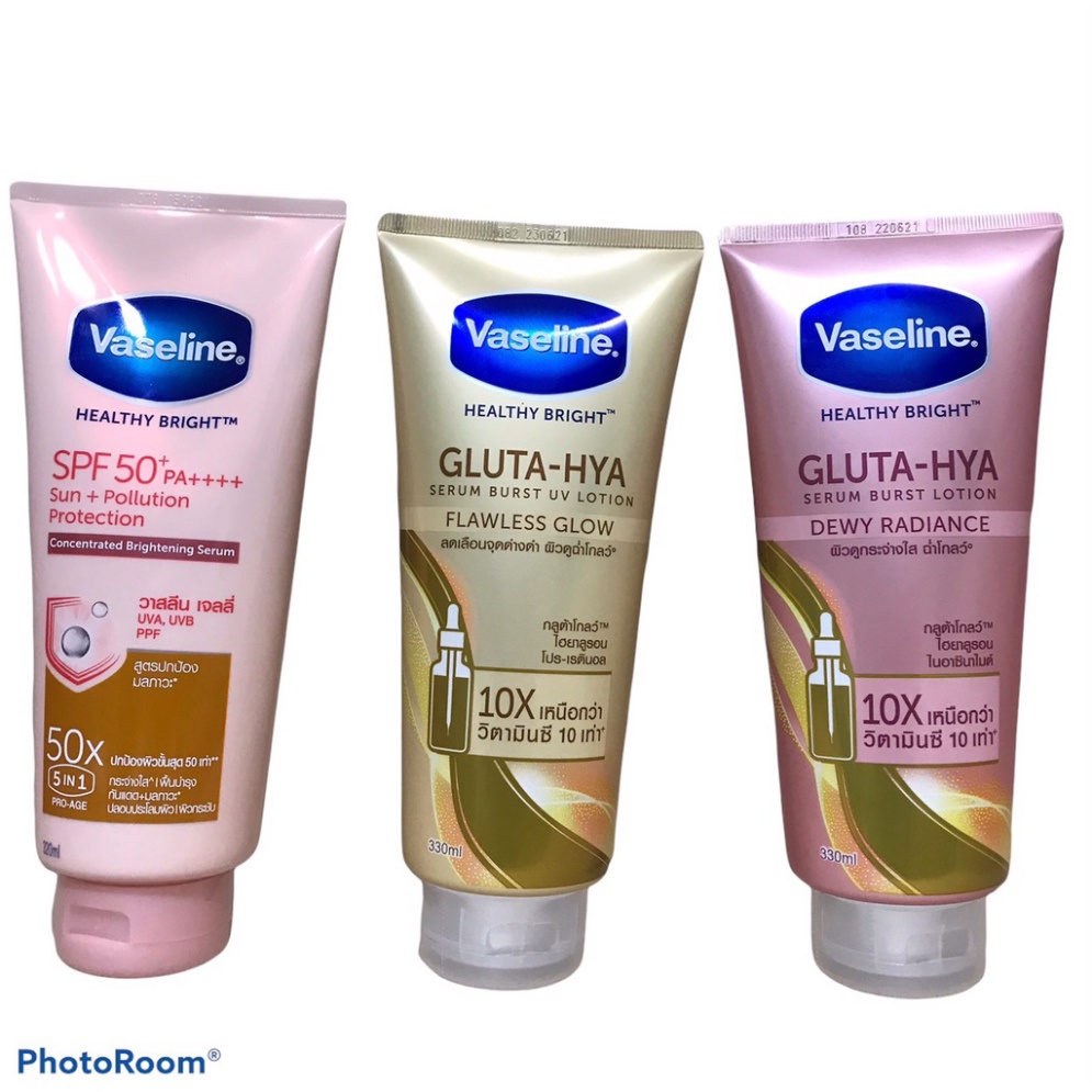 Sữa dưỡng thể Vaseline Healthy Bright Gluta HYA Serum Burst Lotion 10X Thái Lan 330ml